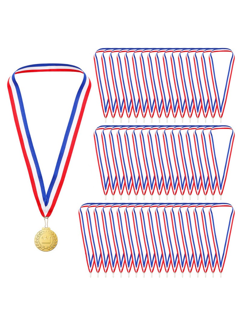 50PCS Medal Award Neck Ribbons with Snap Clips, Striped Medal Lanyards for Competitions, Sports Meetings, Sports Party, Relay Races