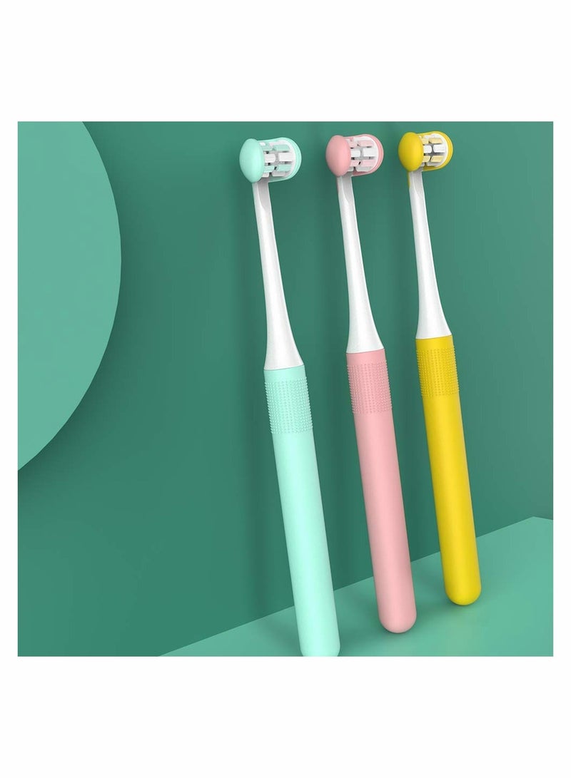 toothbrushes for Adults Kids Sided Wrapped Tooth Brush Oral Care 3 Count Toothbrush Manual Soft Toothbrush