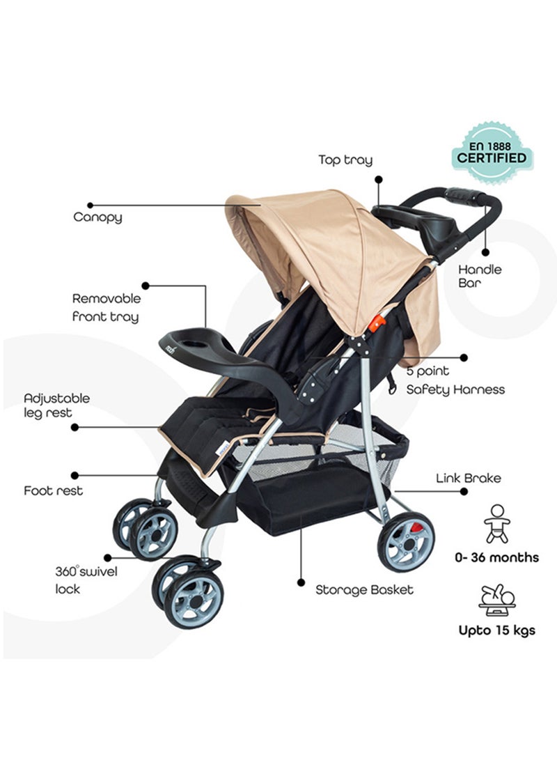 Trek - One Fold Stroller - Beige