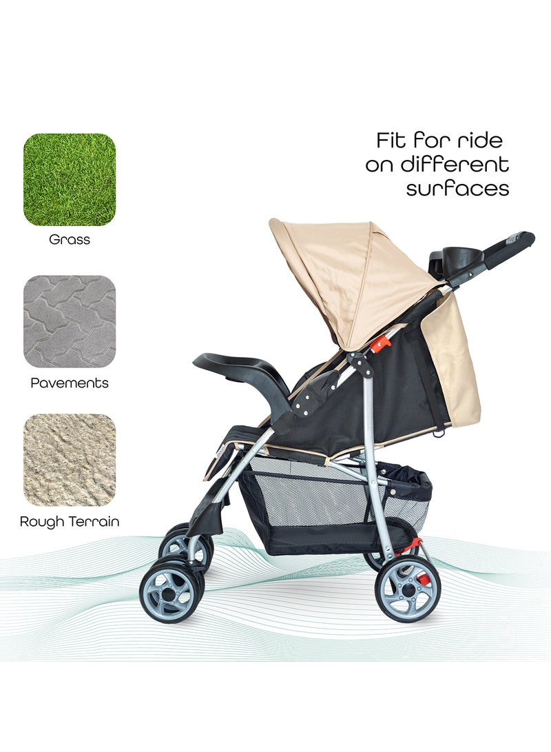 Trek - One Fold Stroller - Beige