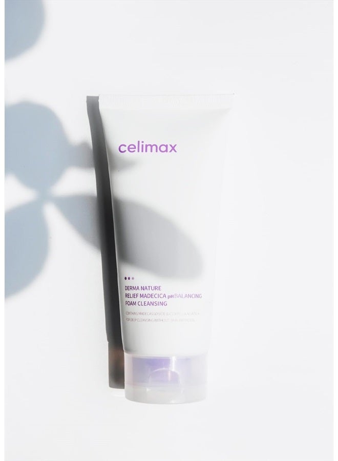 Derma Nature Relief Madecica pH Balancing Foam Cleansing | Foaming Face Wash Cleanser, Hydrating, Soothing, Moisturizing, 150ml