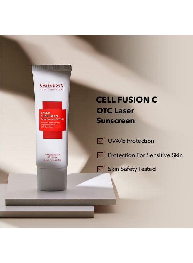 Laser Sunscreen Spf 50+ | Water Resistant Facial Sunscreen Antiaging Reef Safe