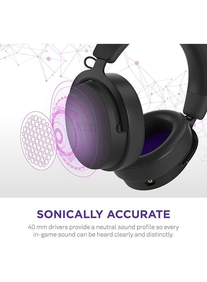 NZXT Relay Wired PC Gaming Headset - Hi-Res Audio Certified - DTS Headphone:X - 7.1 Surround Sound - Lightweight & Comfortable Design - Detachable Microphone - CAM Software - Black
