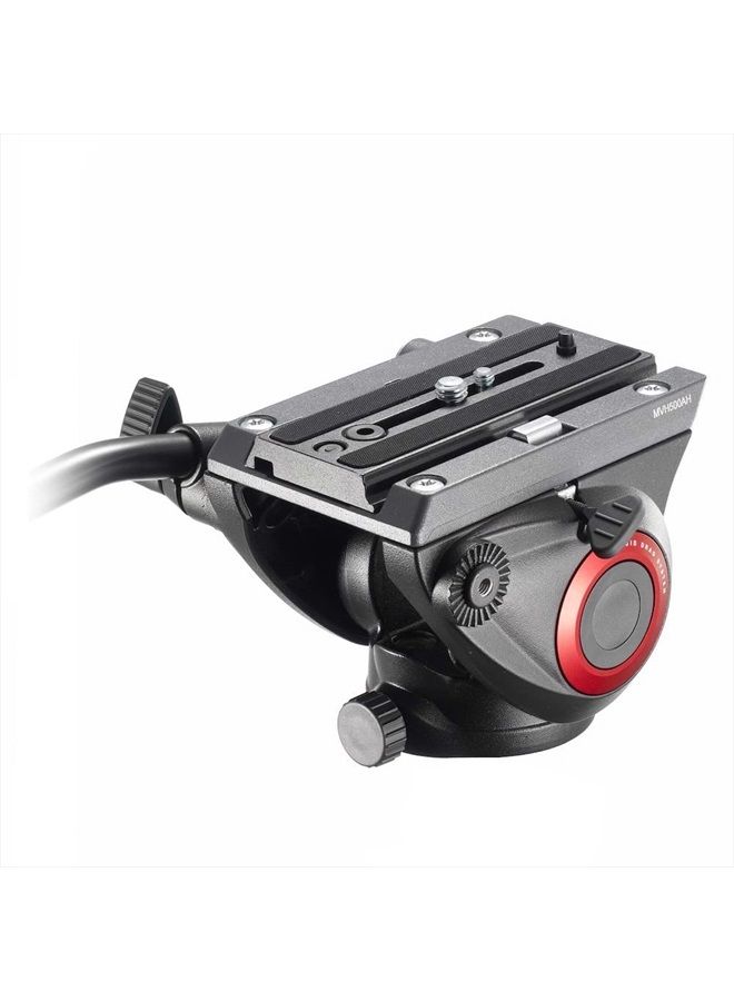 MVH500AH, Lightweight Fluid Video Head with Flat Base, Sliding Plate for Rapid Camera Connection, Supports Multiple Tripods