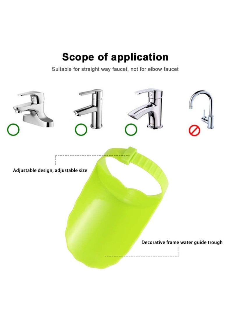 Extender for Kid, Sink Faucet Extender for Toddler Hand, Wash Helper Bathroom Sink for Babies and Children Fun Hand-Washing Adjustable Safety Tap Guide 4 Pcs