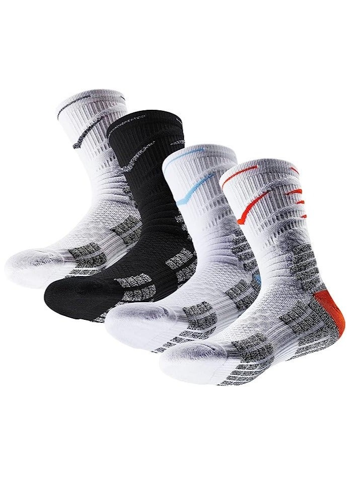 Socks Breathable Cushioned Athletic Crew Socks Thick Compression Sports Socks for Men & Women