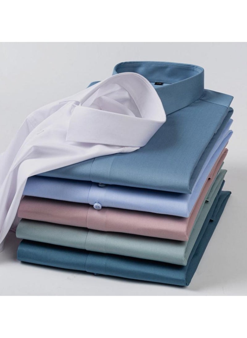 New Bamboo Fiber Elastic Formal Short Sleeved Shirt