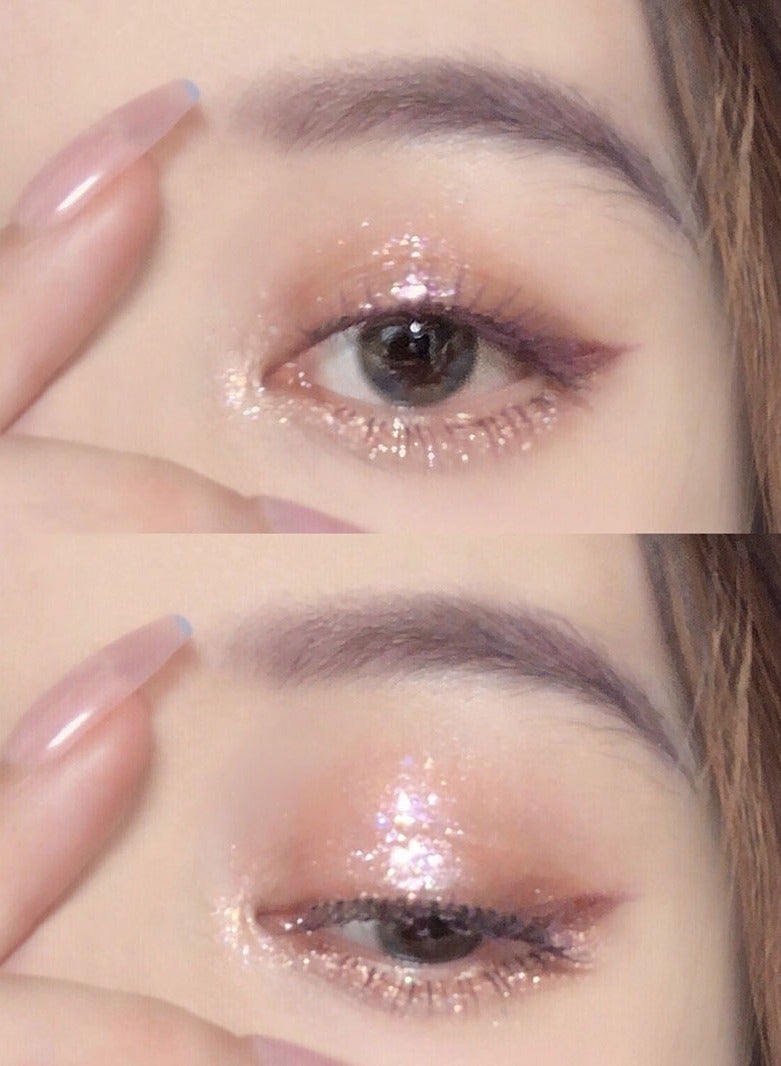 Eyeshadow Palette, Shimmer Eye Shadow Pallets for Women, 9 Colour Glitter Eye Make-Up Palettes, Gold, White, Pink Highly p i gmented Eye Shadow Palette for Girls Make Up