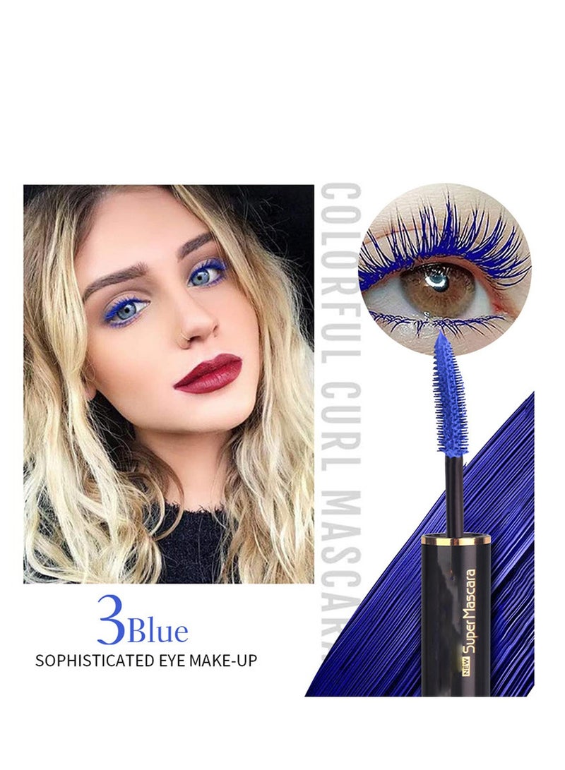 5 Colors Mascara Set Colorful Mascara Waterproof Long Lasting Thick Mascara 0.2 fl oz Washable Volumizing Lengthening Defining Curling Eyelash Makeup Set Lift Separates Eye Lashes False Lash Effect