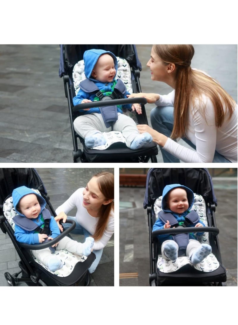 Baby Stroller Cushion, Infant Car Carriage Cushion, Universal Breathable and Soft Stroller Mat, Newborn Stroller Pad, Comfortable Seat Pad Liner for Newborn, Infant or Toddler 13*30inch