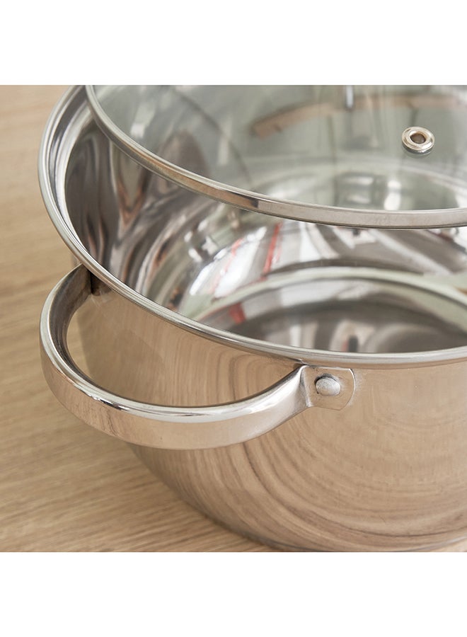 Stilo Stainless Steel Casserole with Lid 26 x 14.5 x 26 cm