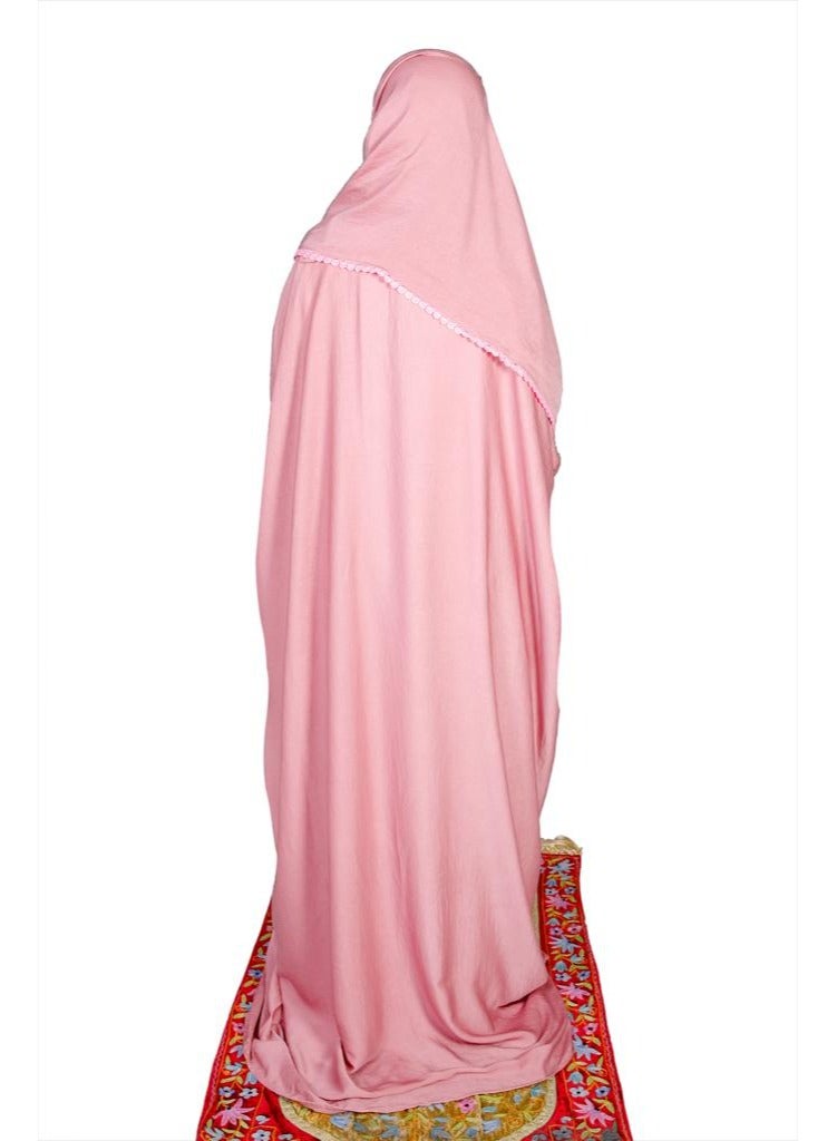 Prayer dresses Lace Sleeves by Nashwa.Boutique (Pink)