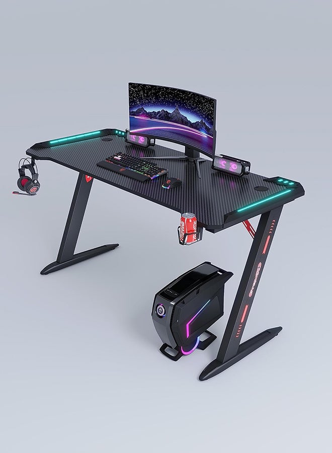 Maf With A Handle Rack, A Cup Holder, And A Headphone Hook, Games Table Along With Led The Rgb Lights 120Cm Pc Laptop Desk Is Designed For Gamers At Home Or In The Office (Maf-Z161)