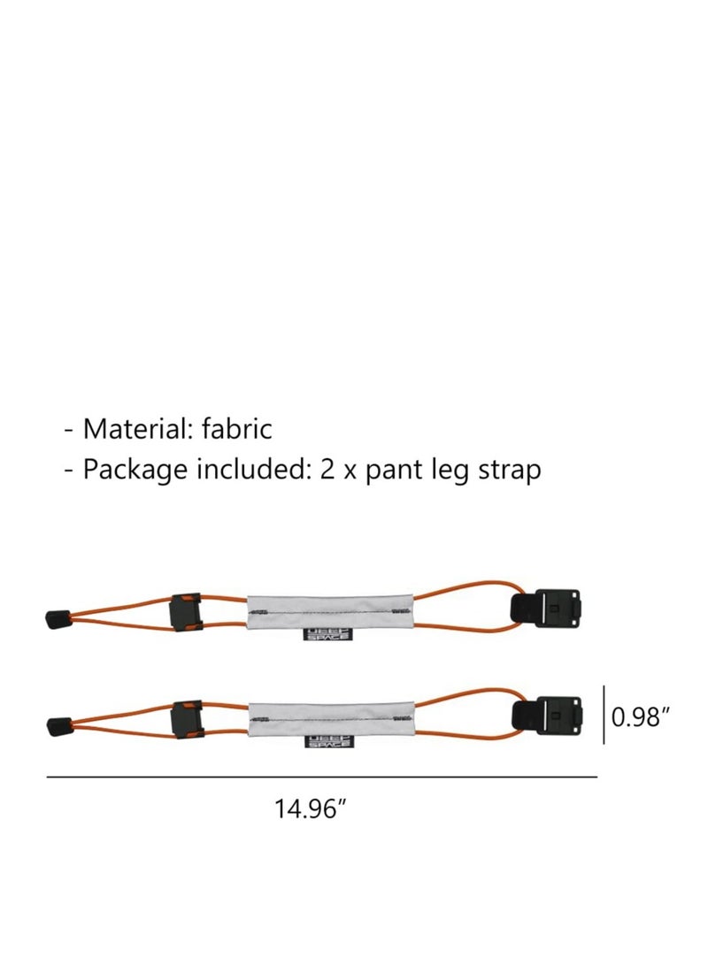 2PCS Magnetic Bicycle Pant Strap, Adjustable Elastic Fastening Leg Belt, Multi-functional Safety Ankle Band with Visibility Reflective Design, suitable for Cycling, Jogging, Camping