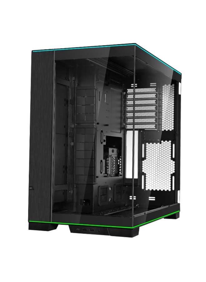 Lian Li O11D EVO RGB Black ATX MidTower Gaming Case Tempered Glass,CPU Cooler Support Upto 167mm, GPU Support Upto 422mm, 360mm Radiator Supported, 8x PCI Slots, Front: 2x USB, 1x Type C | BLACK