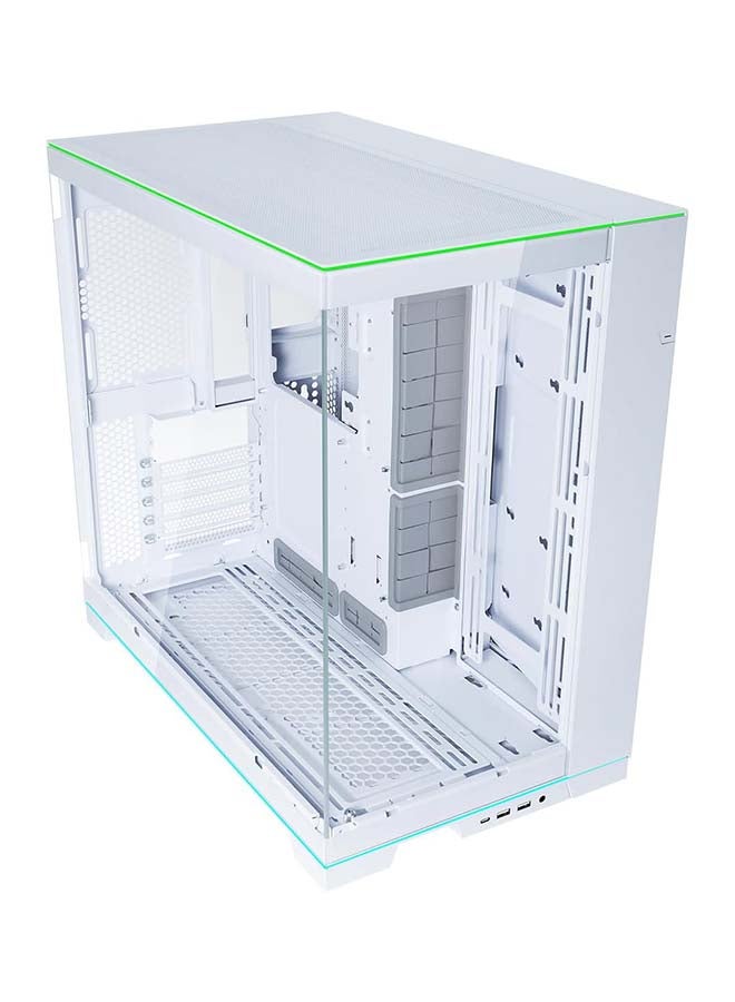 Lian Li O11D EVO RGB Black ATX MidTower Gaming Case Tempered Glass,CPU Cooler Support Upto 167mm, GPU Support Upto 422mm, 360mm Radiator Supported, 8x PCI Slots, Front: 2x USB, 1x Type C | WHITE