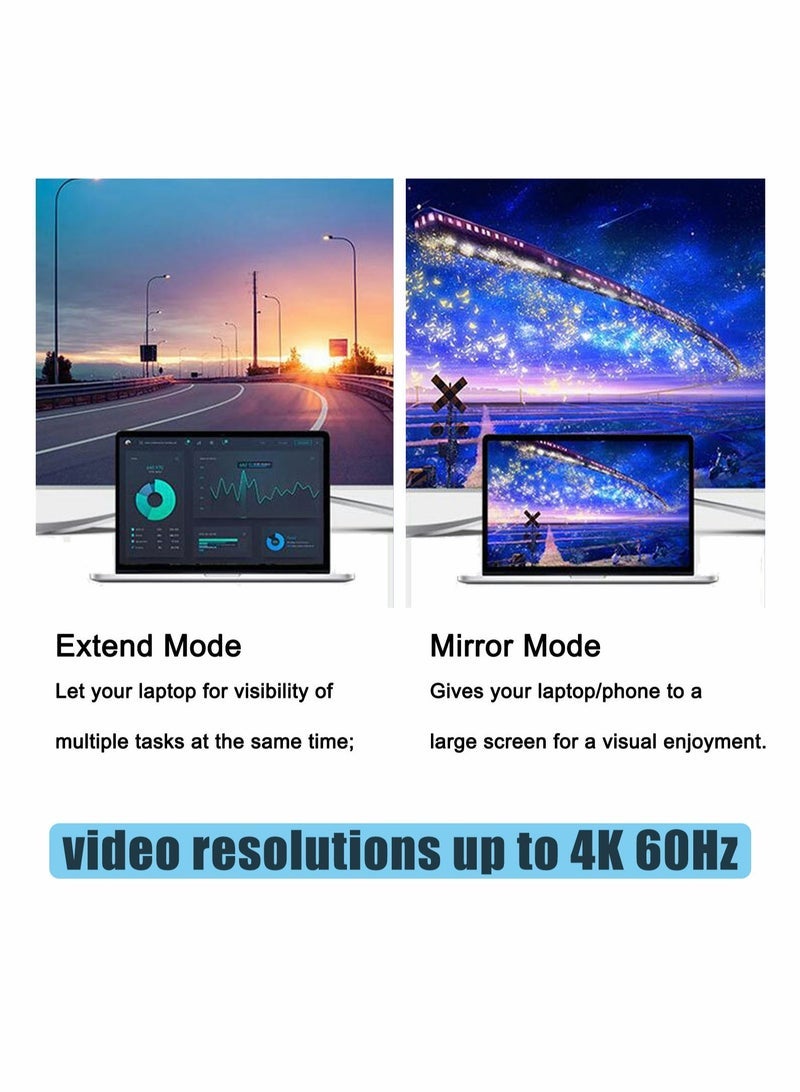 Type C to HDMI Adapter Type-C to HDMI Converter 60Hz 4K Resolution Compatible with MacBook Pro 2019/2018/2017, MacBook Air, Galaxy, XPS15, Surface Book and More