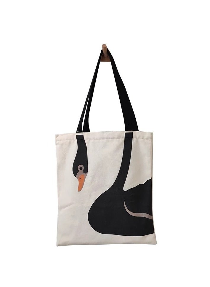 Canvas Tote Bag,Reusable Shopping Bag ,Reusable Grocery Tote Bag, Book Shoulder Tote Bag with Pocket for Women