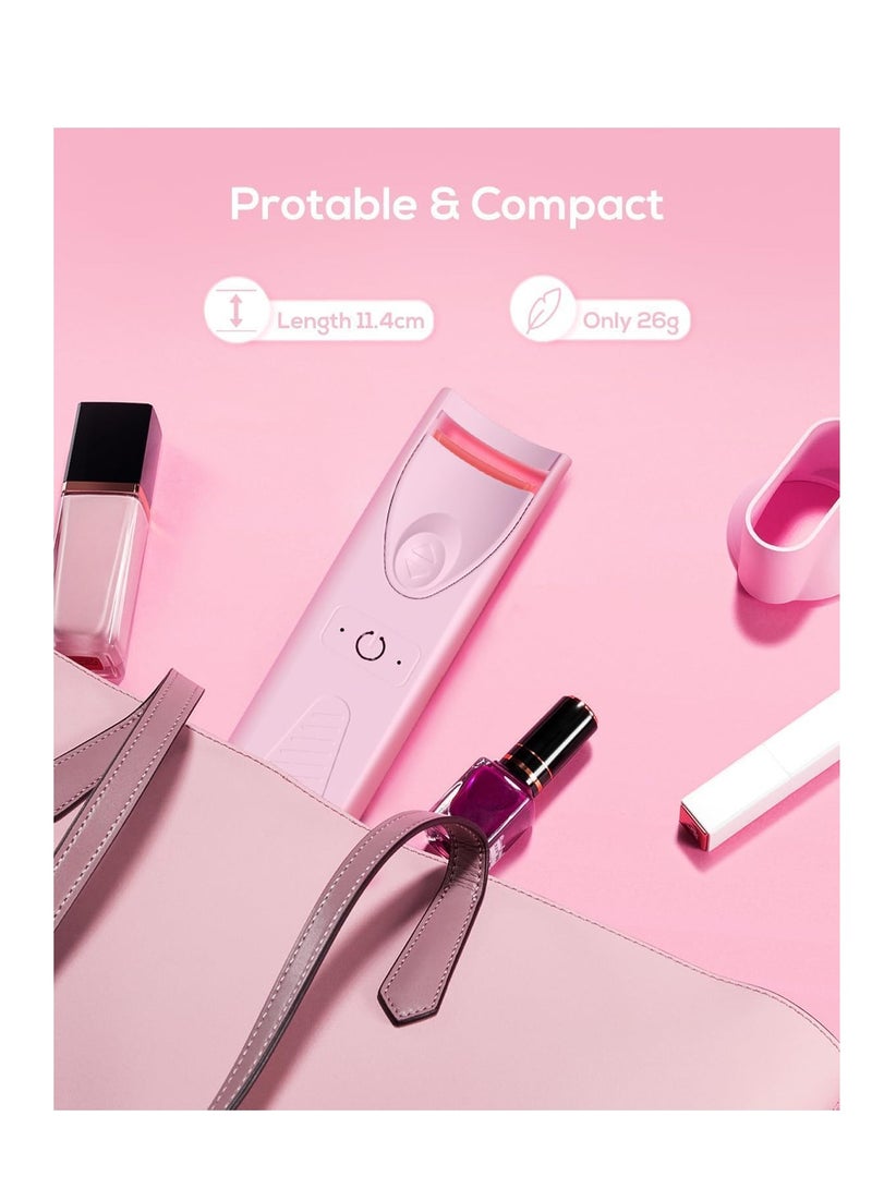 Electric Heated Eyelash Curler, Quick Natural Curling Electric Lash Curler, Long Lasting USB Rechargeable Curled Eyelashes, Mini Portable Eyelash Curler, Eyelash Curler Set Bbeauty Tool