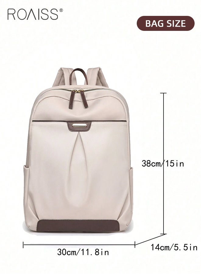 Stylish Nylon Fabric Backpack for Women Large Capacity Multiple Mezzanines Fashion Schoolbag with Back Hanging Suitcase Design Ladies Premium Versatile Business Commuter Computer Backpack