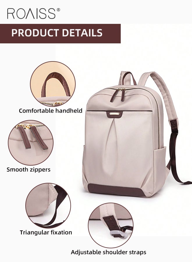 Stylish Nylon Fabric Backpack for Women Large Capacity Multiple Mezzanines Fashion Schoolbag with Back Hanging Suitcase Design Ladies Premium Versatile Business Commuter Computer Backpack