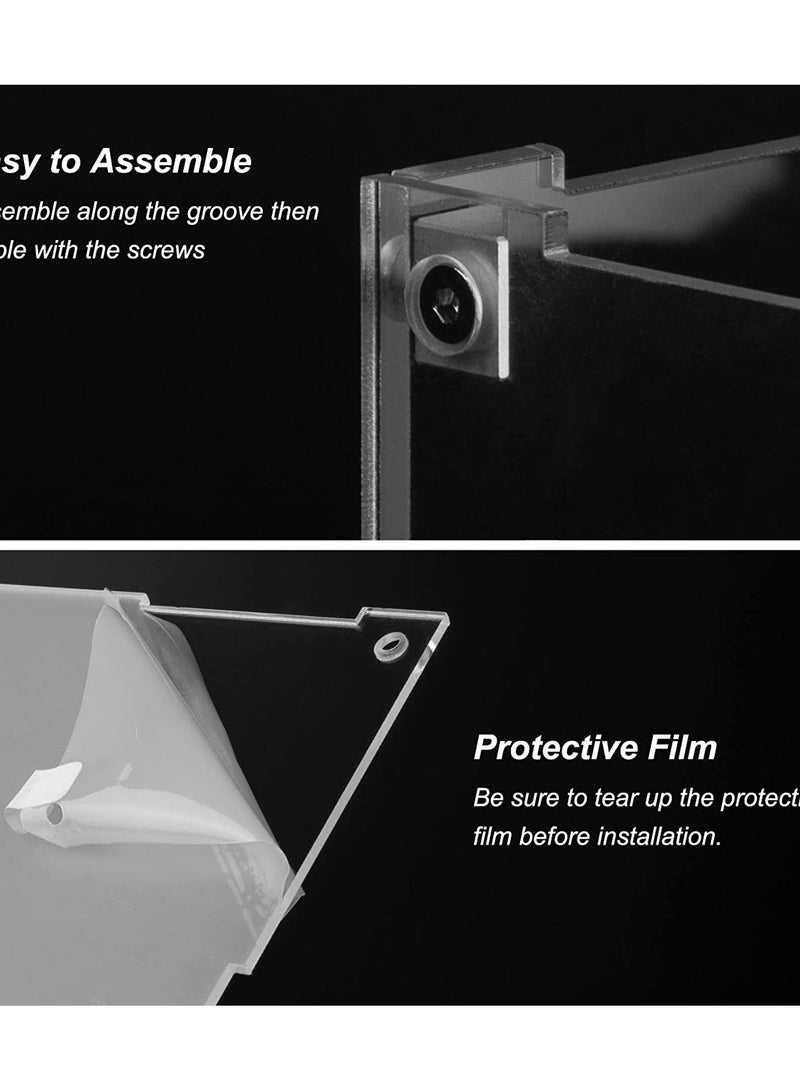 Acrylic Display Case for Collectibles Self Assembly Box with Black Base Dustproof Protection Showcase for Action Figures and Toys