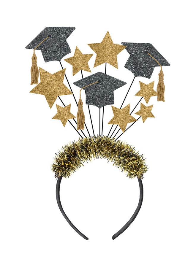 Grad Cap Themed Glitter Headpiece