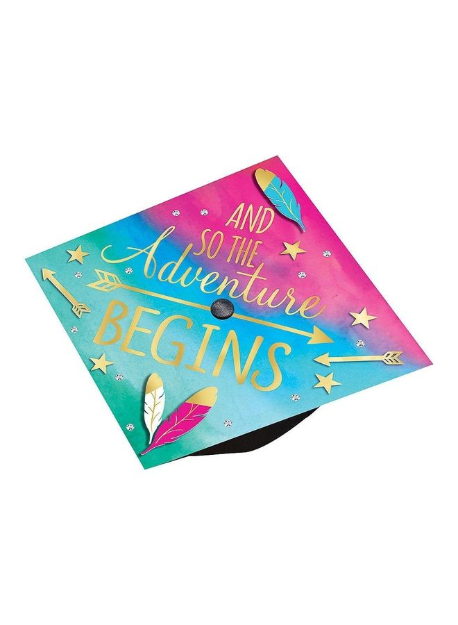 And So The Adventure Begins Grad Themed Cap Decorating Kit