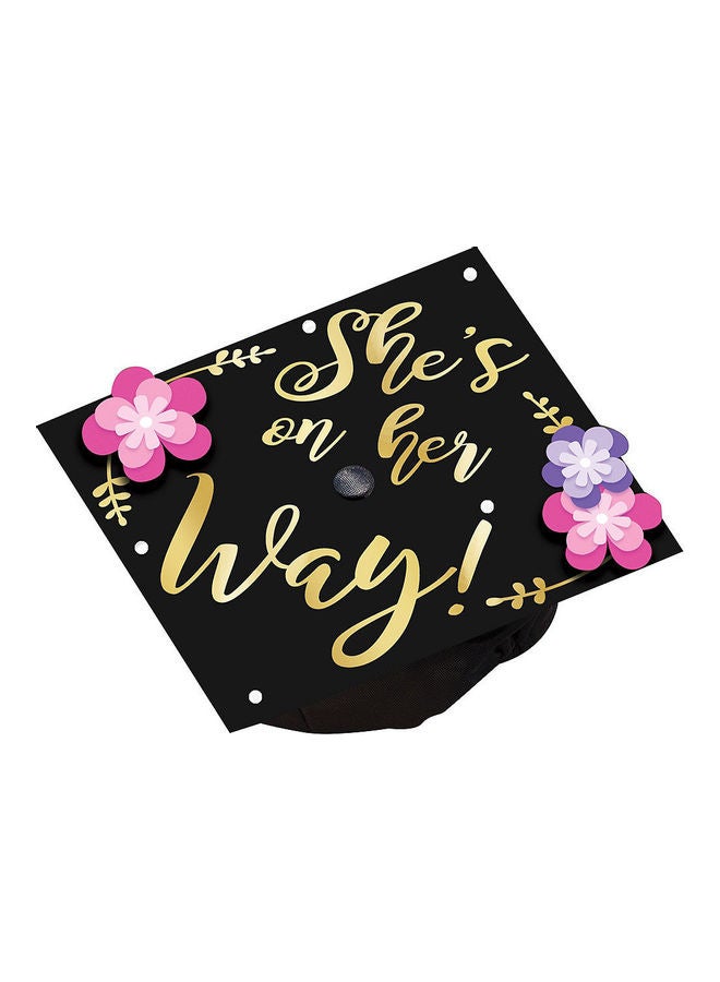 She's On Her Way Grad Themed Cap Decorating Kit