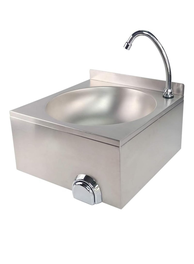 Hand Wash Sink Knee Operated 40*40*25 Commercial Knee Operated Stainless Steel