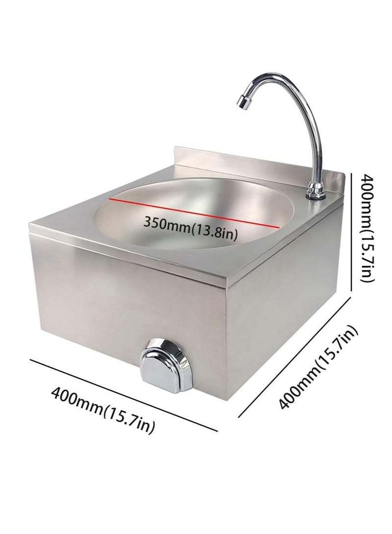 Hand Wash Sink Knee Operated 40*40*25 Commercial Knee Operated Stainless Steel