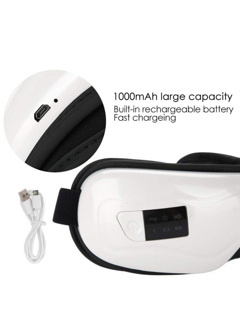 Rechargeable Eye Massager with Heating Air Pressure Vibration Vision Care Device for Dry Eye Relax Eye Vision Dark Circles Stress Relief
