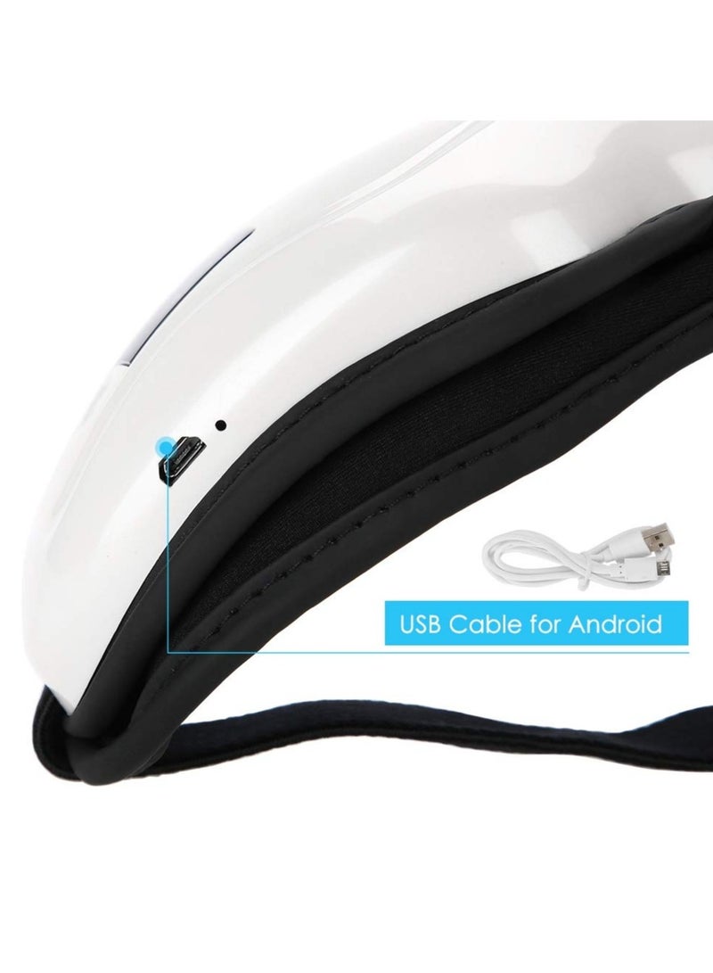 Rechargeable Eye Massager with Heating Air Pressure Vibration Vision Care Device for Dry Eye Relax Eye Vision Dark Circles Stress Relief
