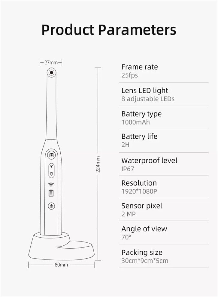 Oral Endoscopy Wireless WiFi Oral Scope Viewer for Dental Dental Examination