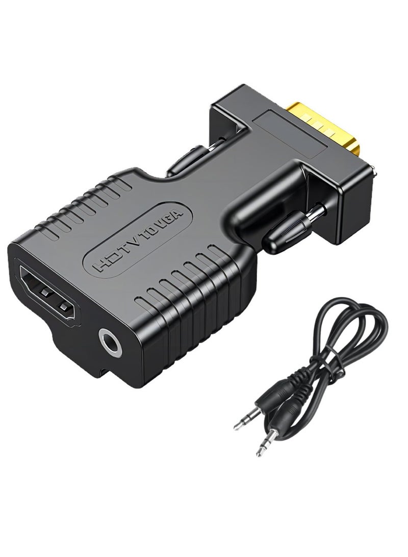 to VGA Adapter Converter, HDMI VGA Adapter Suitable for laptops, Old Computers, Monitors, projectors.HDMI to 3.5mmaudio Adapter, HDMI-To-Vga Adapters