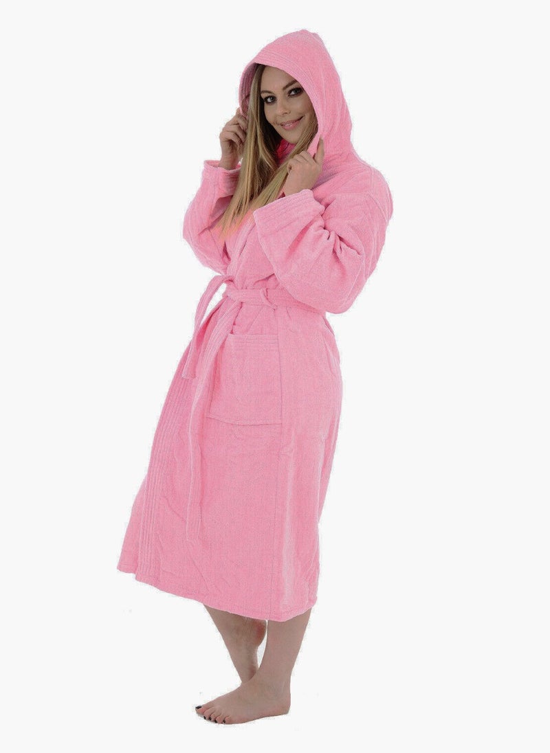 Pink Color Unisex Bathrobe Large Size Plush And Absorbent Cloth