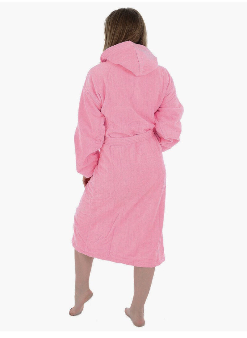 Pink Color Unisex Bathrobe Large Size Plush And Absorbent Cloth