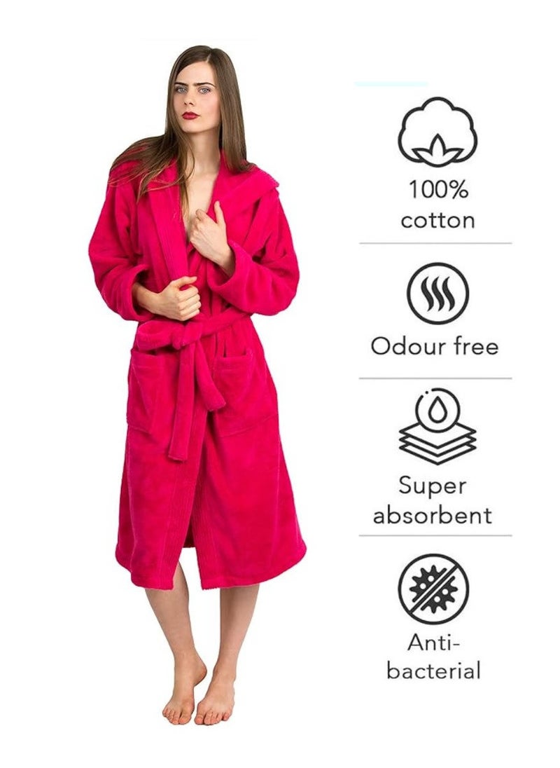 3 Pieces Pinkish Red Color Unisex  Bathrobe Small size Plush And Absorbent Cloth