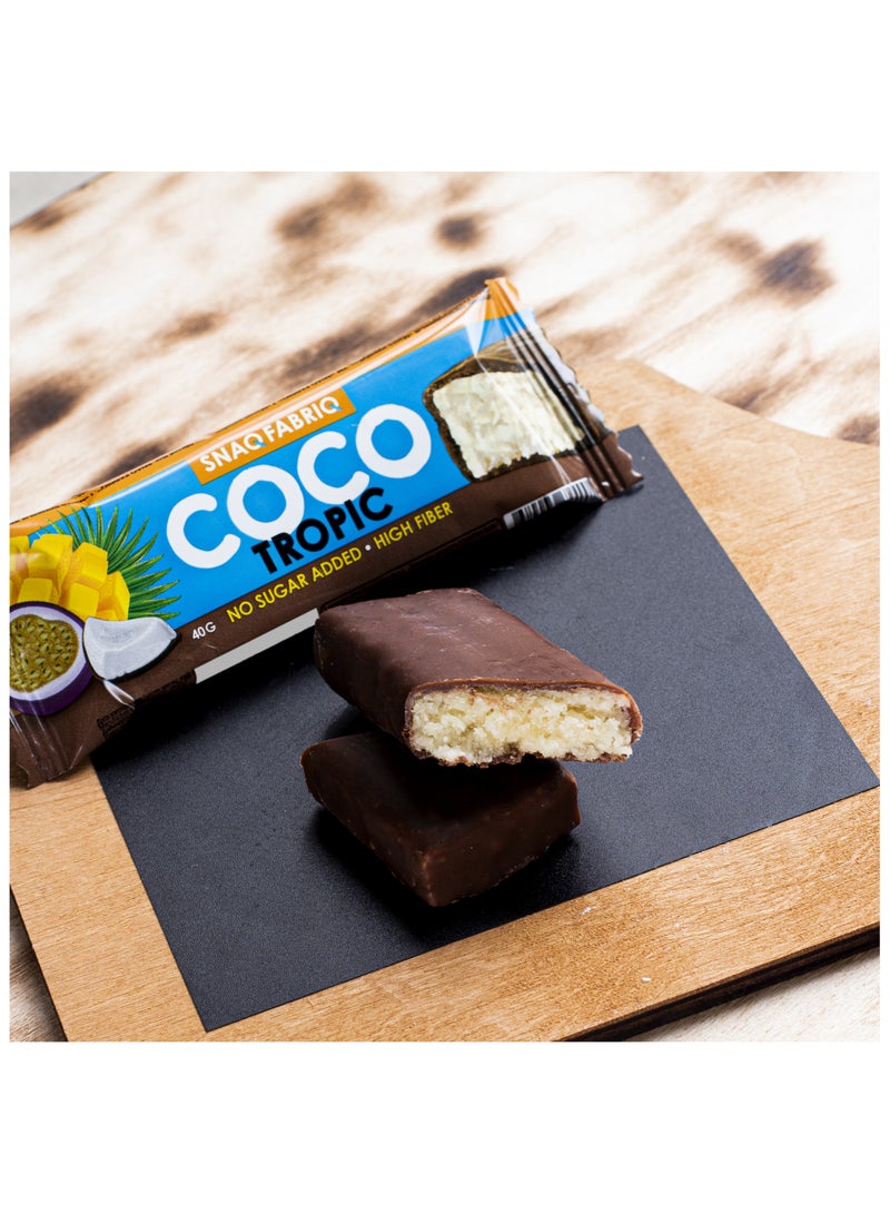 COCO Bar Tropic No Sugar Added and High Fiber 12x40g