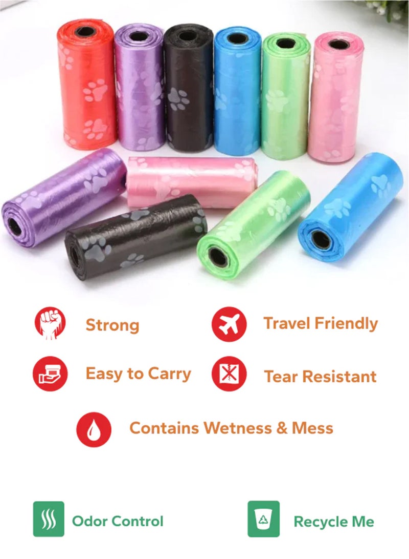 Disposable Diaper Bag Refill Rolls Safe And Odour Control, Pack Of 8 - Multicolour