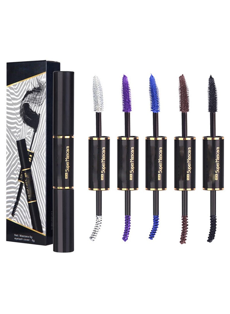 5 Colors Mascara Set Colorful Mascara Waterproof Long Lasting Thick Mascara 0.2 fl oz Washable Volumizing Lengthening Defining Curling Eyelash Makeup Set Lift Separates Eye Lashes False Lash Effect