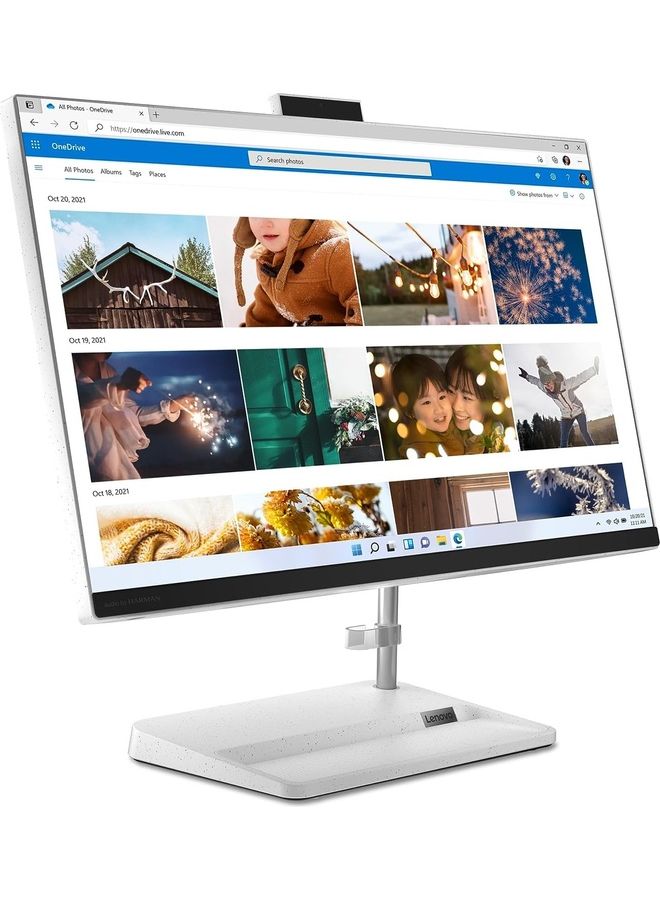 IdeaCentre AIO 3 24IAP7 Desktop, 24 Inch FHD IPS Display, 13Th Generation Intel Corei7-13620, 8GB RAM, 512GB SSD, Intel Iris Xe Graphics, Windows 11 Professional English/Arabic White