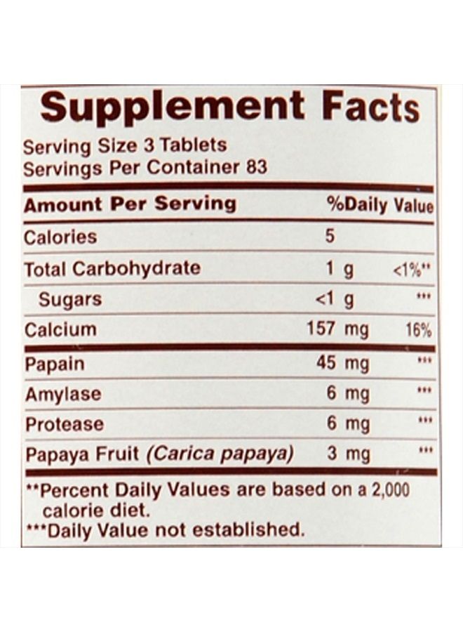 , Enzyme Plus Super Papaya, 250 Count