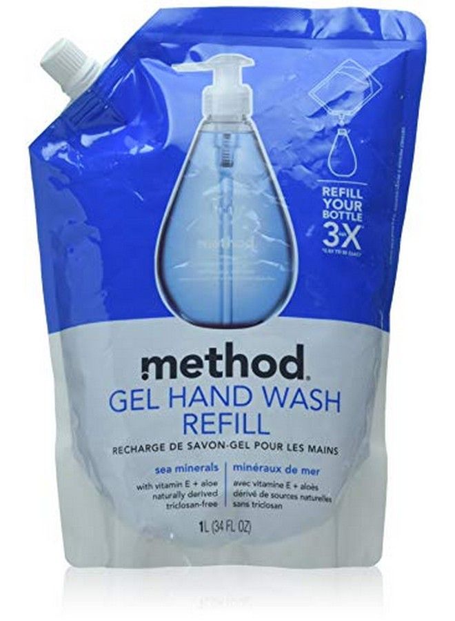 Gel Hand Wash Refill 34Oz Sea Minerals Scent Plastic Pouch