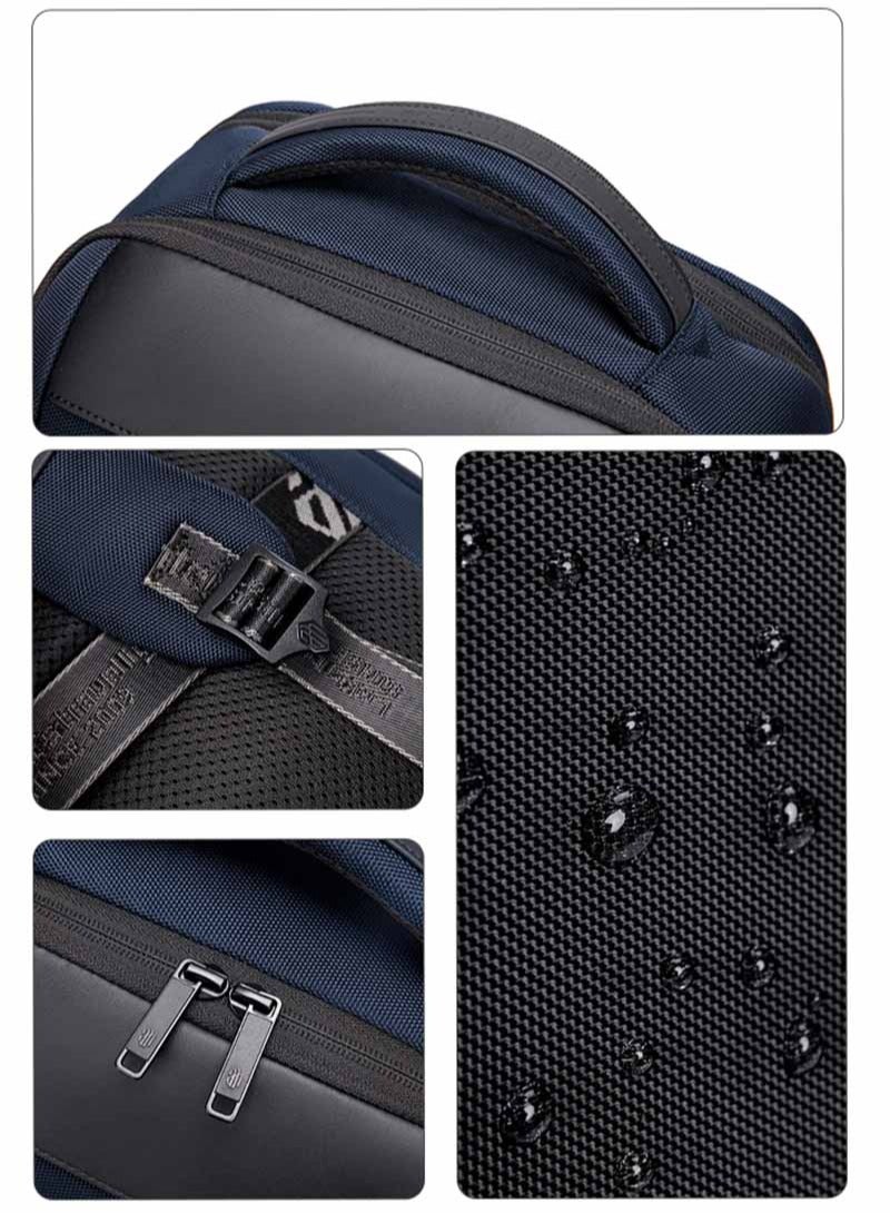 Classic Business Travel Backpack,School Shoulder Book Laptop Bag with Laptop Compartment for Men,Blue