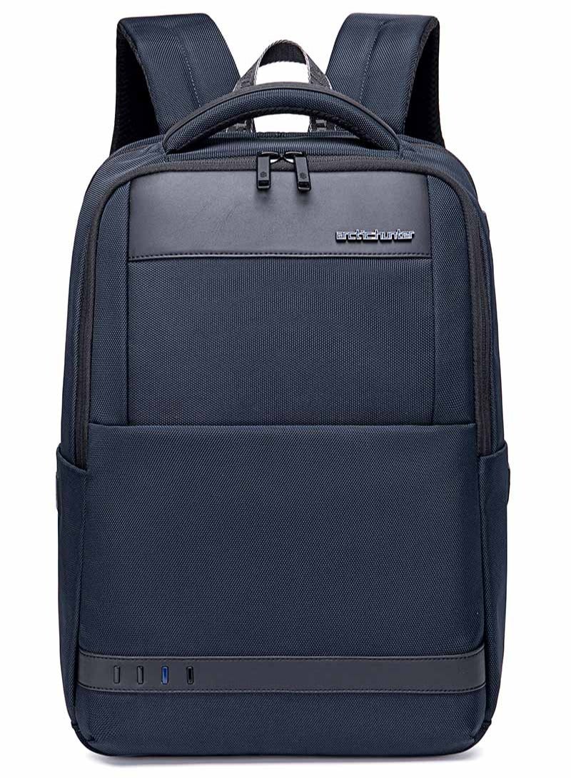 Classic Business Travel Backpack,School Shoulder Book Laptop Bag with Laptop Compartment for Men,Blue