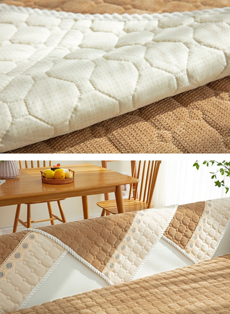 Sofa Slipcover Sofa Cover 4 Seater Four Seasons Corduroy Sofa Seat Cushion Thick Sofa Protector Anti-slip 110*240CM