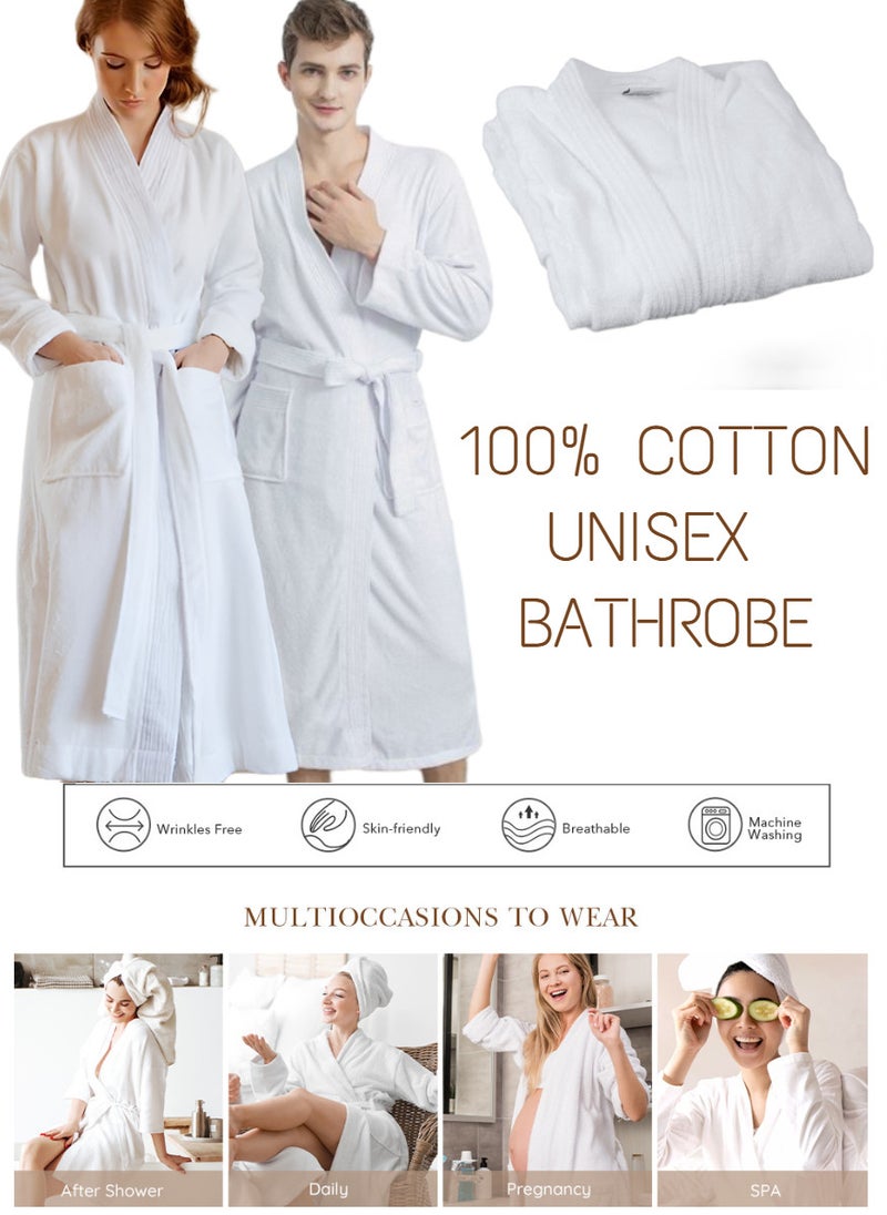 Hotel-Style Terry Bathrobe Free Size