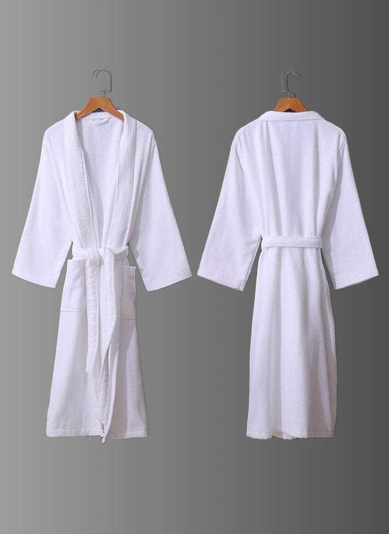 Hotel-Style Terry Bathrobe Free Size