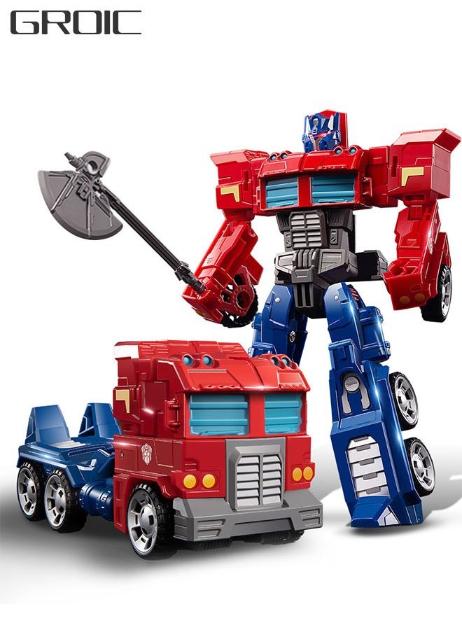 Deformation Robot Toy, Deformed Car Robot Toys, Action Figure Deformation Car Model, Portable Alloy Deformation Robot Toys Gift for Kids-Optimus Prime